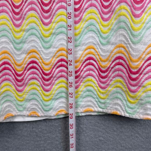 Tularosa Embroidered Mini Dress Wavy 70's Vibe Ruffle Sleeves Size XS Revolve - Picture 5 of 8